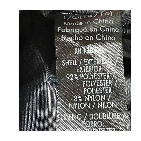 Calvin Klein Jeans Womens Ripstop Bomber Jacket Black Full Zip Long Sleeve L - Picture 9 of 9